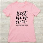 Kittenish Best Mom Ever Personalized Fitted Tee  - 54761