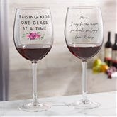  Personalized Mom Raising Kids Wine Glass by Jessie James Decker - 54763