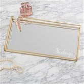 Engraved Name  Monogram Mirrored Vanity Tray    - 54779