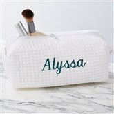 Kittenish Embroidered Waffle Weave Cosmetic Bags  - 54781