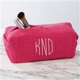 Kittenish Embroidered Waffle Weave Cosmetic Bags  - 54781