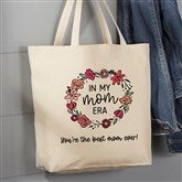 Kittenish Personalized Floral Wreath Mothers Day Canvas Tote Bags   - 54793