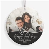 Festive Bow Personalized Christmas Ornament - 55040