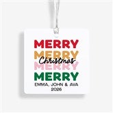 Festive Phrases Personalized Christmas Ornament - 55042