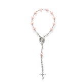 Childrens Sterling Silver Rosary in Pink - 55103