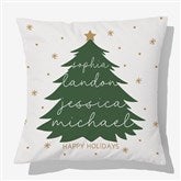 Merry Name Evergreen Personalized Throw Pillow  - 55151