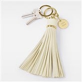 Cream Tassel Keychain