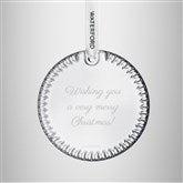 Etched Waterford Crystal Disc Ornament - 56023
