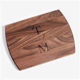 Paired Initial Personalized Walnut Bar Board  - 56239