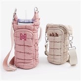Embroidered Monogram Quilted Tumbler Carrier Bag  - 56345