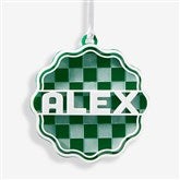Green  White Ornament