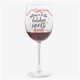 Personalized Holiday Spirits Wine Glass Collection by Jessie James Decker - 56615