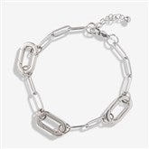 Silver Paperclip Bracelet