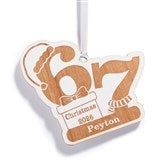 Personalized 6 7 Meme Wood Christmas Ornament - 57175