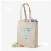 Initial Statement Embroidered Canvas Tote Bags - 57195