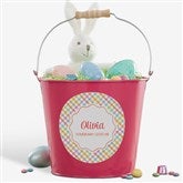 Rainbow Pattern Personalized Treat Bucket - 57196