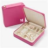 Bold  Chic Personalized Leatherette Large Square Jewelry Case  - 57455