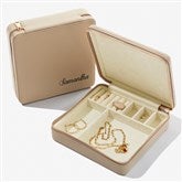 Bold  Chic Personalized Leatherette Large Square Jewelry Case  - 57455