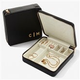 Bold  Chic Personalized Leatherette Large Square Jewelry Case  - 57455