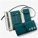Bold  Chic Personalized Leatherette Jewelry Roll  - 57462