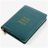 Write You Own Personalized Leatherette Bifold Jewelry Case  - 57467