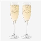 Personalized Anniversary Champagne Flutes - Set of 2 - 5769