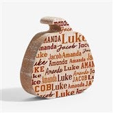 Repeating Name Personalized Wooden Pumpkin - 57871
