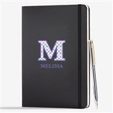 Checkered Initial Personalized Pocket Journal  - 57912