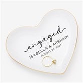 Engagement Personalized Heart Ring Dish - 58069