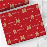 Gingerbread Wishes Personalized Wrapping Paper - 58240