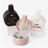 Write Your Own Personalized Leatherette Travel Jewelry Case w/ Strap - 58528