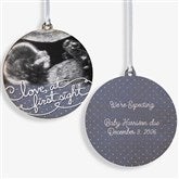 Baby Sonogram Photo Personalized Christmas Ornament - 5865