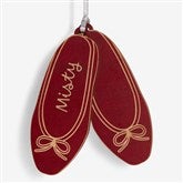 Ballet Slippers Personalized Wood Ornament - 58785