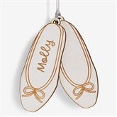 Ballet Slippers Personalized Wood Ornament - 58785