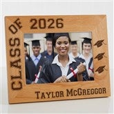 Personalized Wooden Graduation Photo Frame - Hats Off Edition - 5903