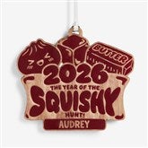 Squishy Hunt Personalized Wood Ornament - 59112