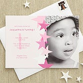 pink personalized birthday invitations