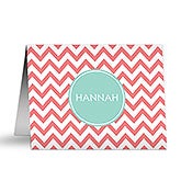 Personalized Girls Note Cards - Preppy Chic - 16501