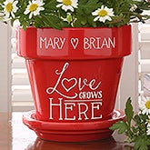 Personalized Flower Pots - Love Grows Here - 16513