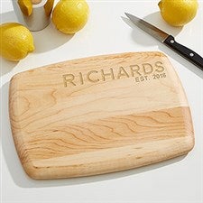 Family Name Personalized Bar Cutting Board - Maple - 16515