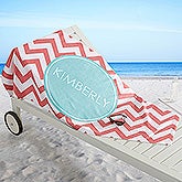 Personalized Girls Preppy Chic Beach Towels - 16526