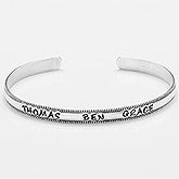 Personalized Name Sterling Silver Cuff Bracelet - 16546D