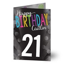 Personalized Greeting Cards - Bold Birthday - 16570