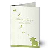 Personalized Baby Greeting Card - Baby Zoo Animal - 16571