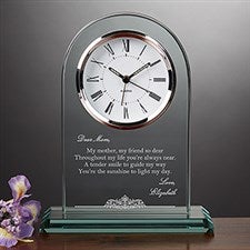 Personalized Glass Clock - Dearest Mother Poem - 16574