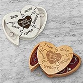 Personalized Wood Heart Jewelry Box - We Make A Family - 16587