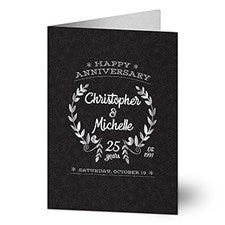 Personalized Greeting Cards - Happy Anniversary - 16589