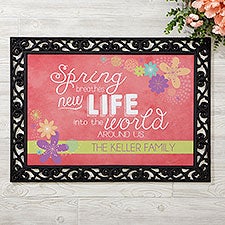 Personalized Spring Flowers Doormats - 16591