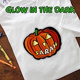 Personalized Kids and Baby Clothes - Glow In The Dark Pumpkin - 1662