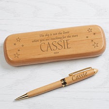 Personalized Alderwood Pen Set - Inspiring Message - 16621